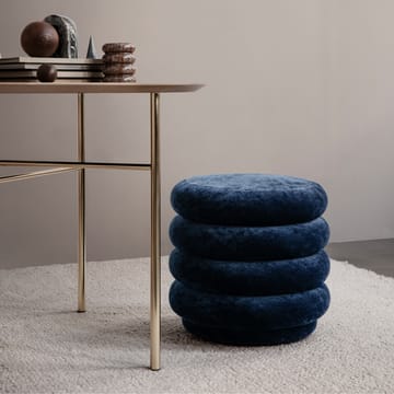 Pouf Round sittepuff - tekstil faded velvet 3 forest - Ferm Living