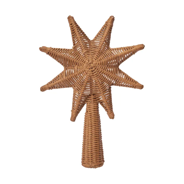 Rattan christmas tree top star juletrestjerne - Natural - Ferm Living