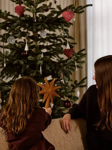 Rattan christmas tree top star juletrestjerne - Natural - Ferm Living
