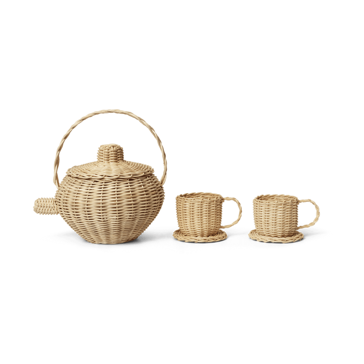 Rattan teservise 3 deler - Natural - Ferm Living