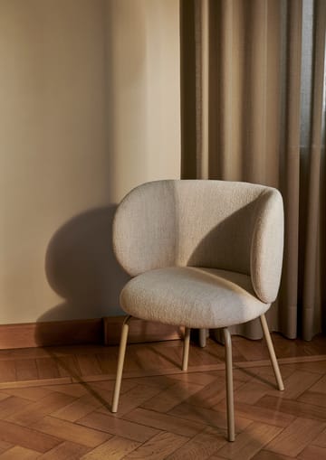Rico dining chair bouclé - Offwhite-cashmere - Ferm Living