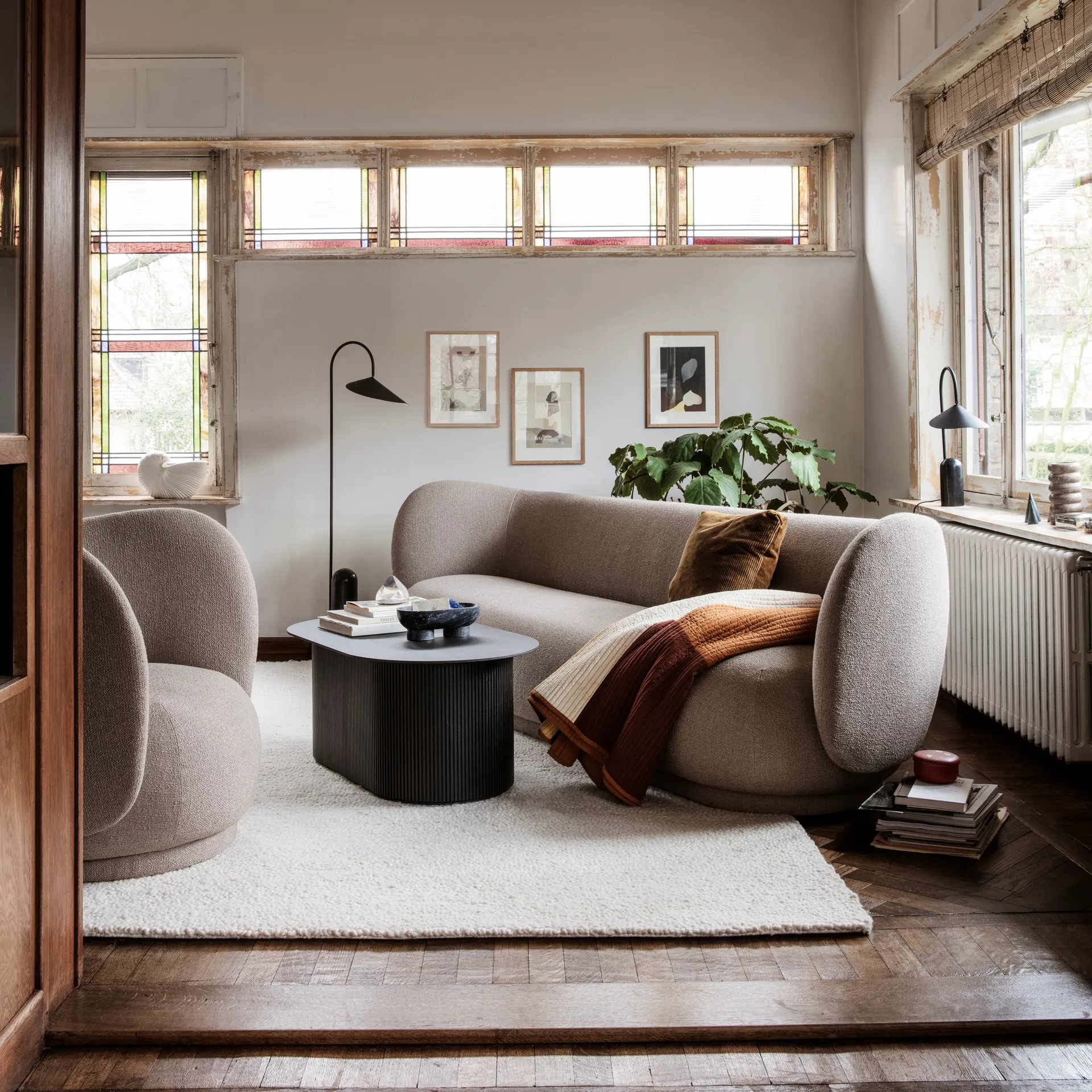 Rico lounge chair boucle, Sand Ferm Living