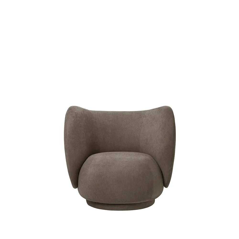 Rico lounge chair lenestol, Brown, brushed Ferm Living