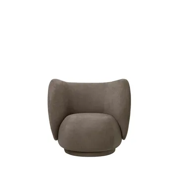 Rico lounge chair lenestol - Brown, brushed - Ferm Living