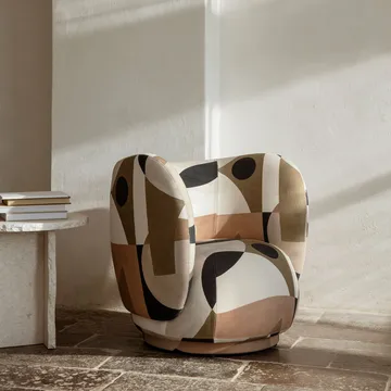 Rico lounge chair lenestol - Brown, brushed - Ferm Living