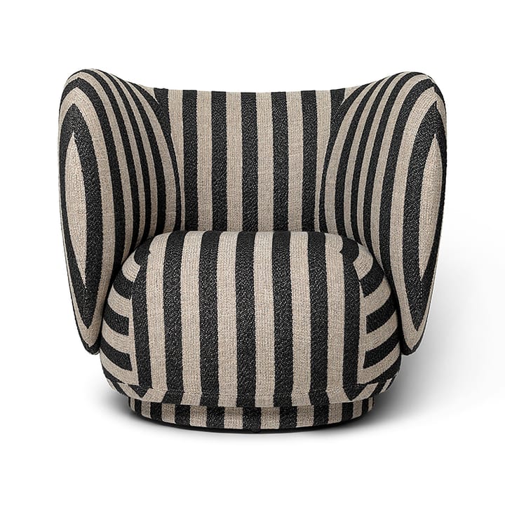 Rico lounge chair lenestol - Louisiana sand black - Ferm Living