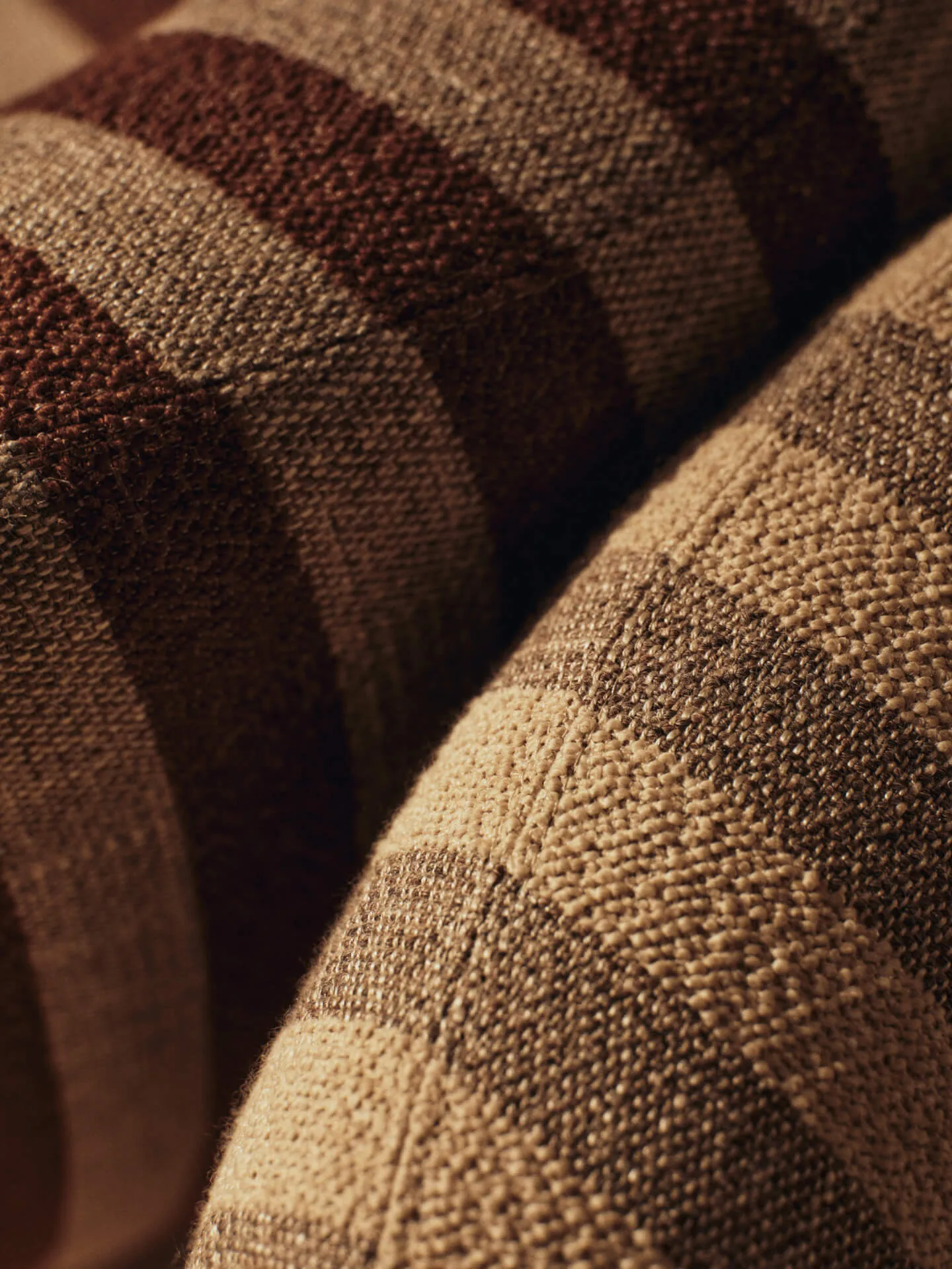 Rico lounge chair piccolo lenestol, Louisiana, Sand-chocolate Ferm Living