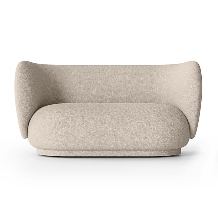 Rico sofa bouclé 2-seter - Wool bouclé natural - Ferm Living