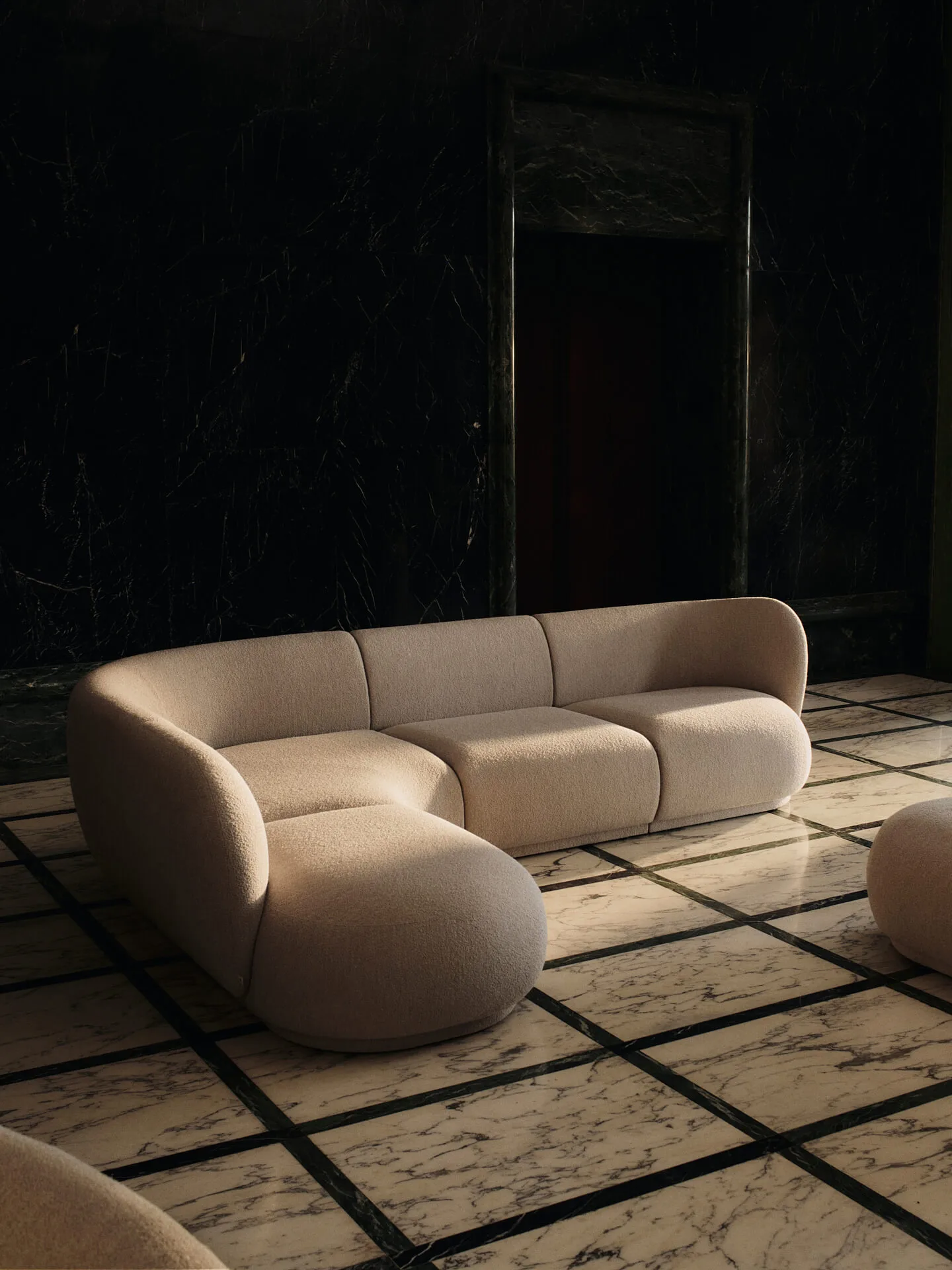 Rico sofa modul center Soft Bouclé, Natural Ferm Living