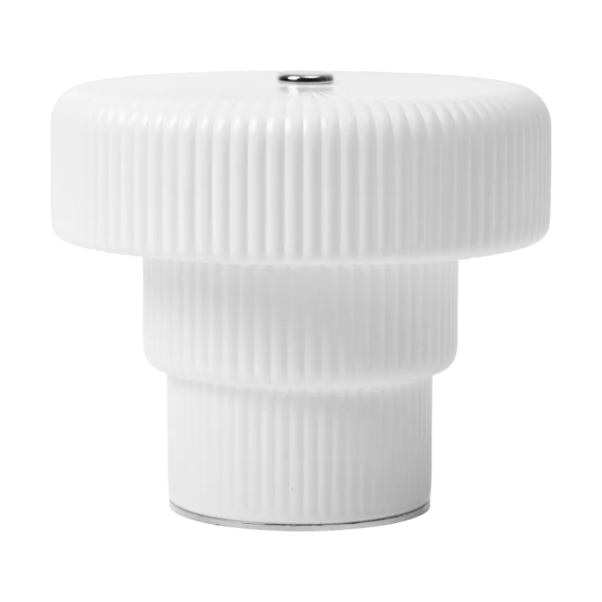 Ripple bærbar bordlampe, White, 10 cm Ferm Living