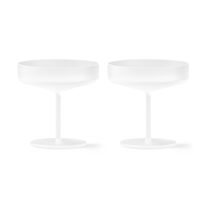 Ripple champagneglass 2-pakn. - Frosted - Ferm Living
