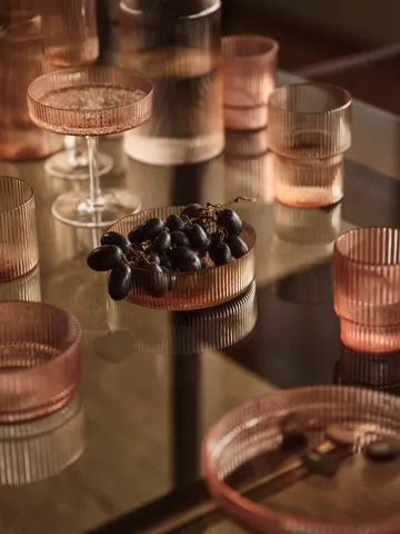 Ripple champagneglass 2-pakning - Blush - Ferm Living