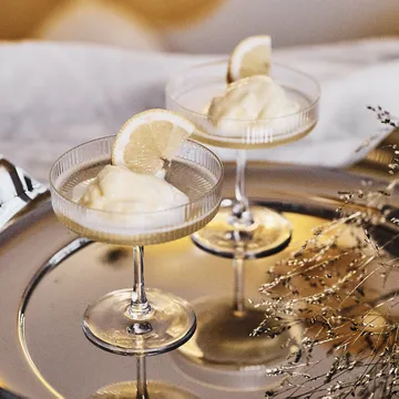 Ripple champagneglass 2-pakning - klar - Ferm Living