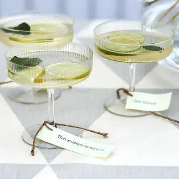 Ripple champagneglass 2-pakning - klar - Ferm Living