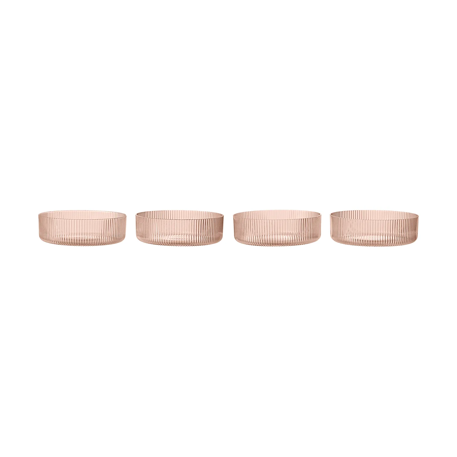Ripple frokostskål 4-pakning, Blush Ferm Living