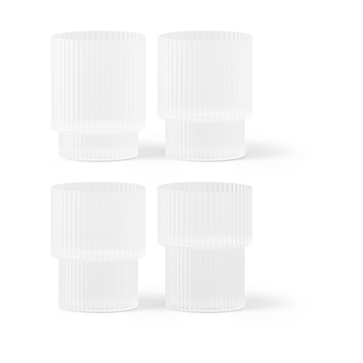 Ripple glass 4-pakn. - Frosted - Ferm Living