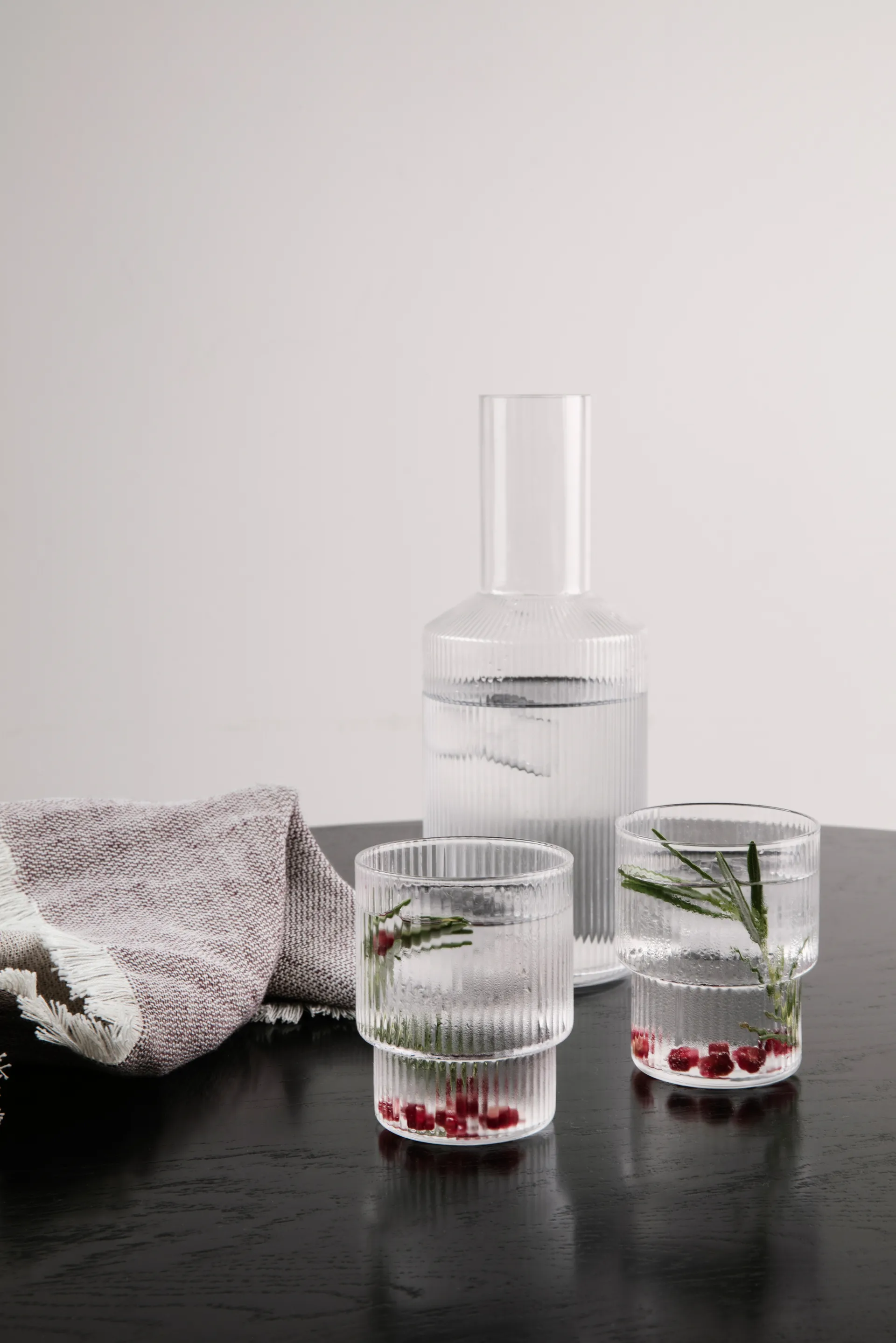 Ripple glass 4-pakn., klar Ferm Living