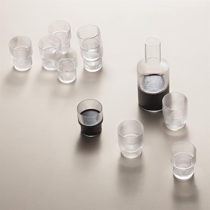 Ripple glass 4-pakn., klar Ferm Living