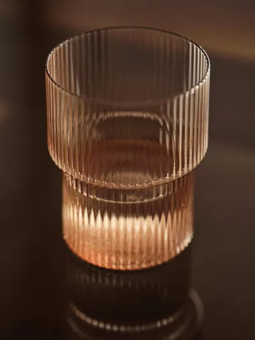 Ripple glass 4-pakning - Blush - Ferm Living