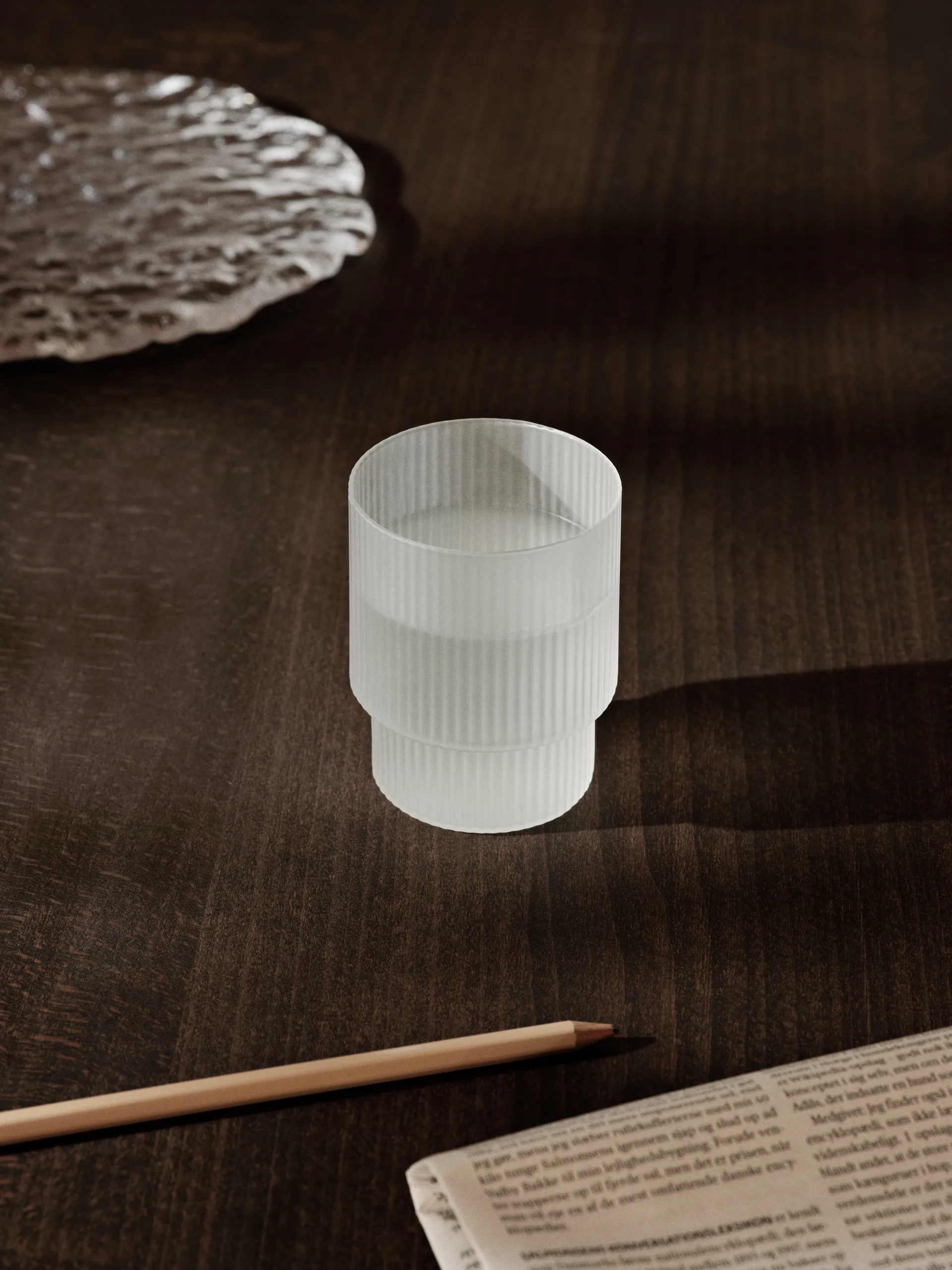 Ripple glass 4-pakning, Frosted Ferm Living