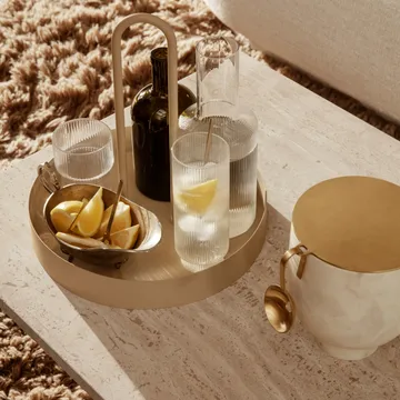 Ripple glass 4-pakning - klar - Ferm Living