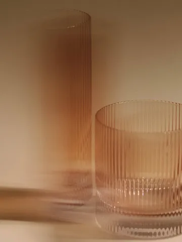 Ripple Highball glass 48 cl 2‑pakning - Blush - Ferm Living