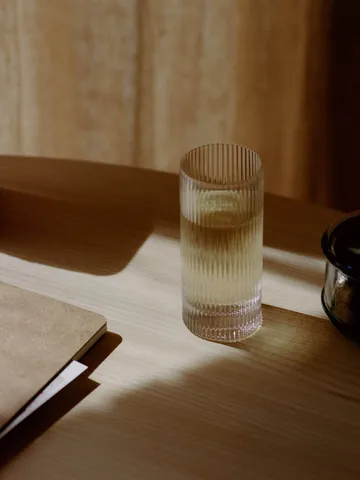 Ripple Highball glass 48 cl 2‑pakning - Clear - Ferm Living
