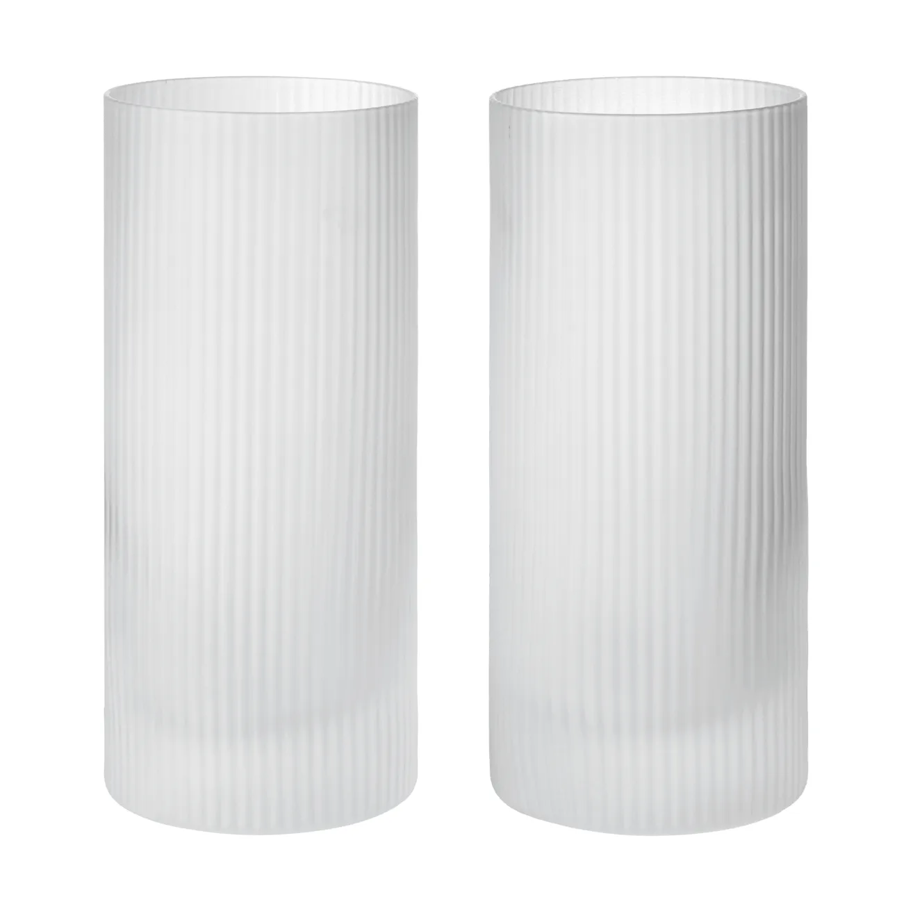 Ripple Highball glass 48 cl 2‑pakning, Clear Ferm Living