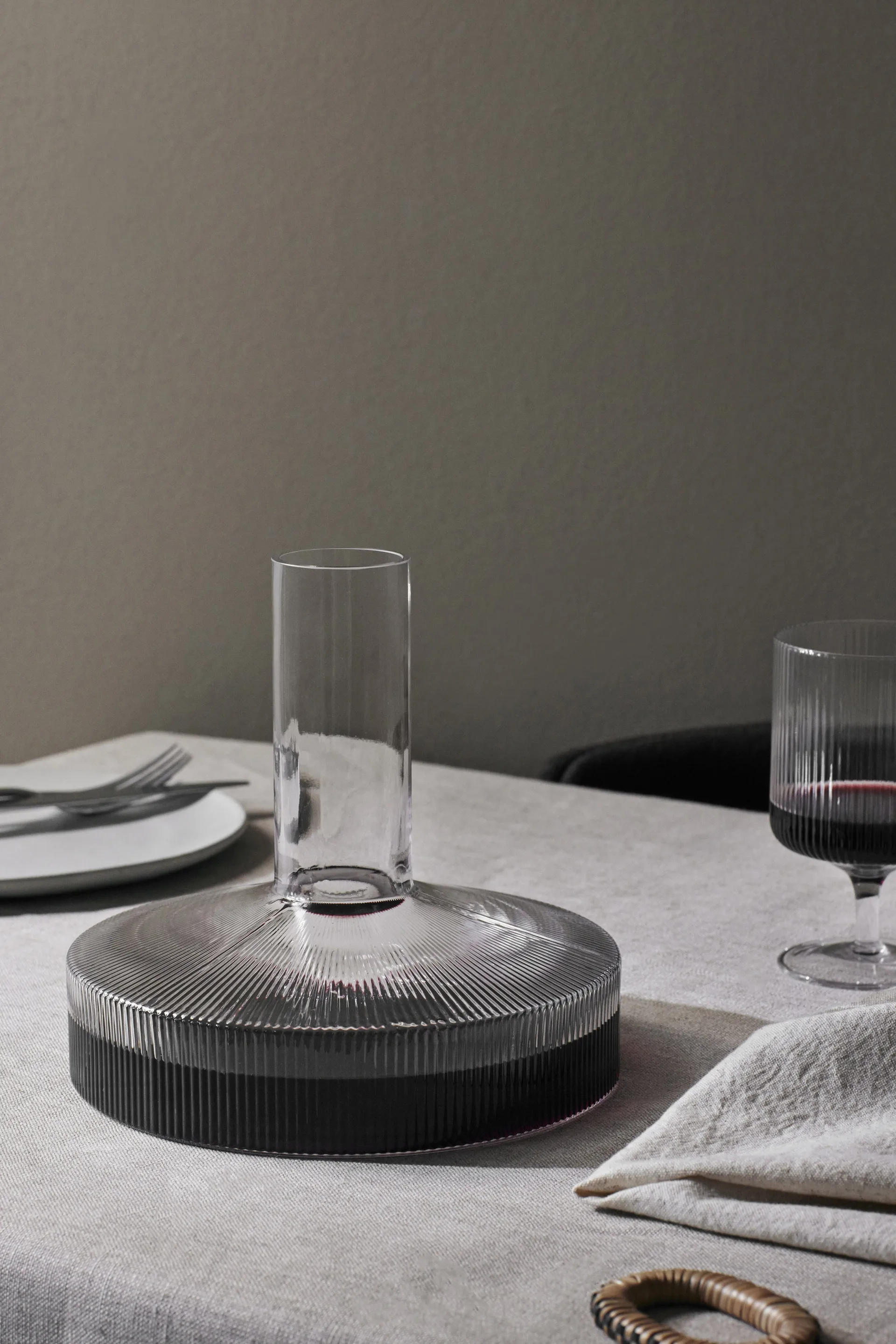 Ripple karaffel og glass 17 deler - Klar,  Ferm Living