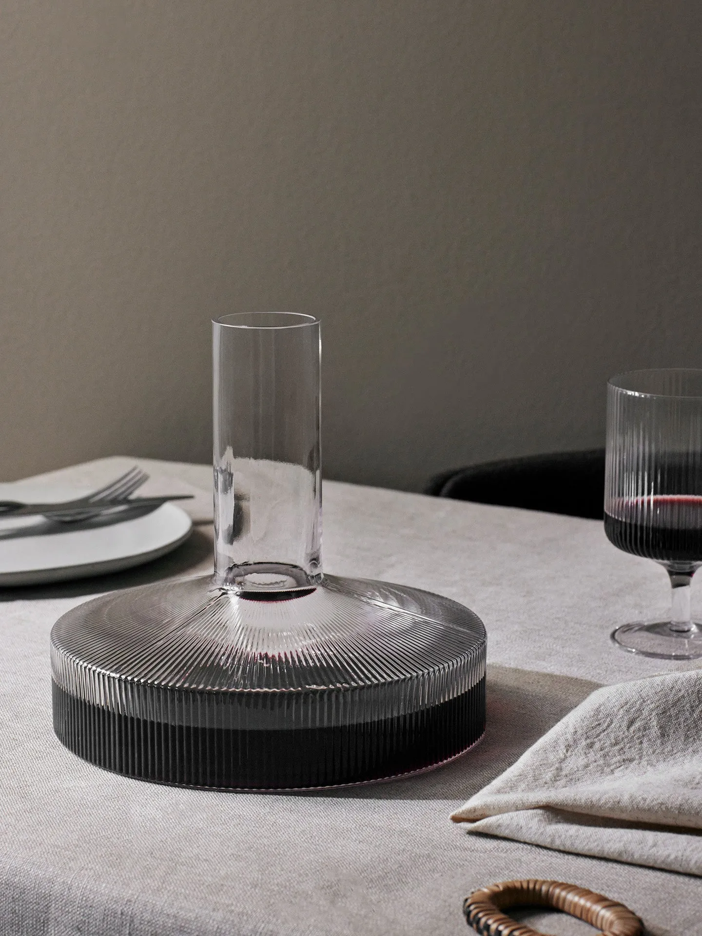 Ripple karaffel og glass 17 deler - Klar,  Ferm Living