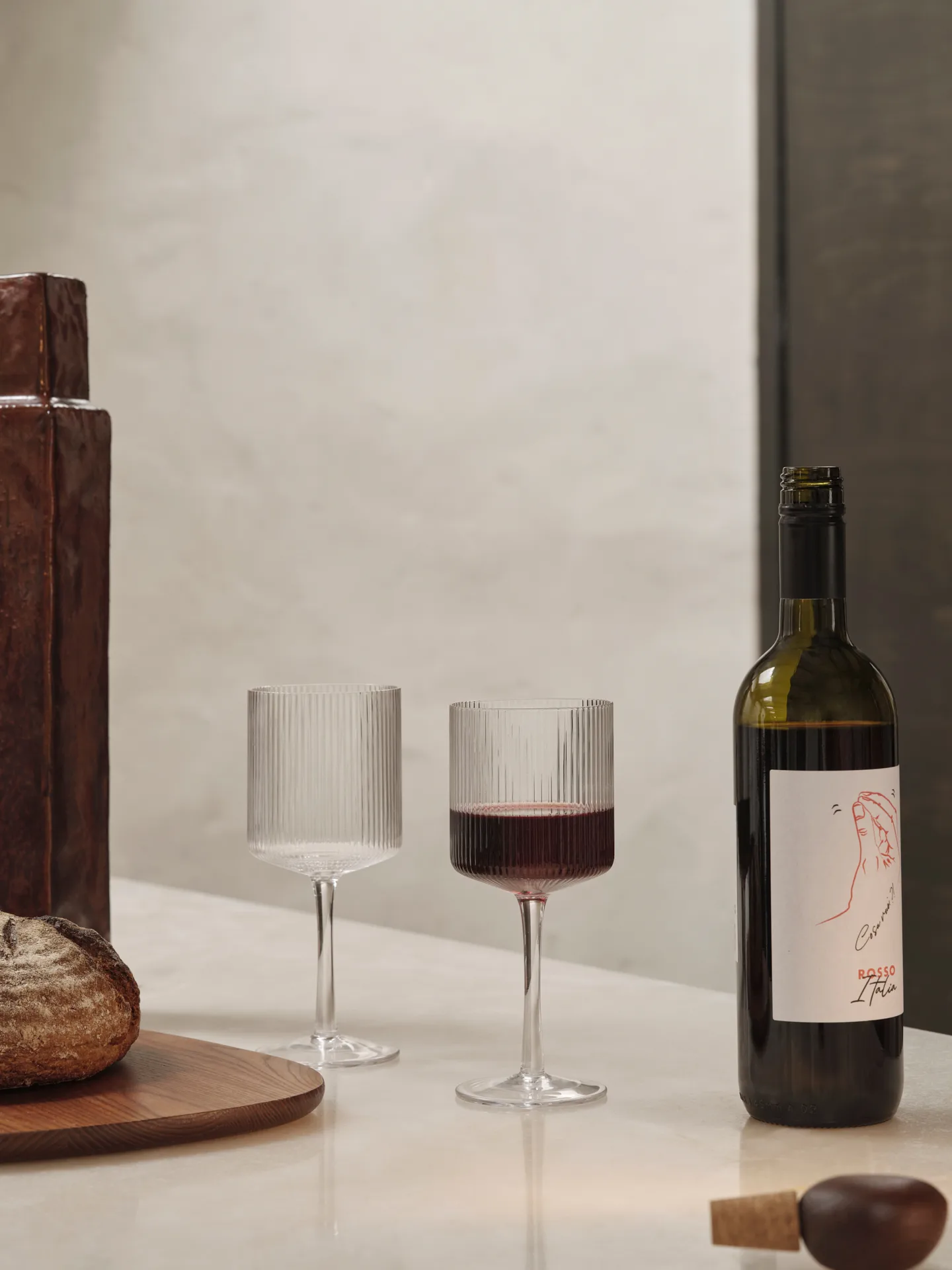 Ripple karaffel og glass 17 deler - Klar,  Ferm Living