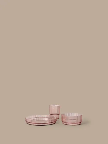 Ripple kids barneservise - Blush, 3 deler - Ferm Living