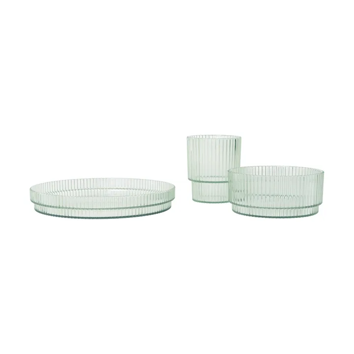 Ripple kids barneservise - Tea green, 3 deler - Ferm Living