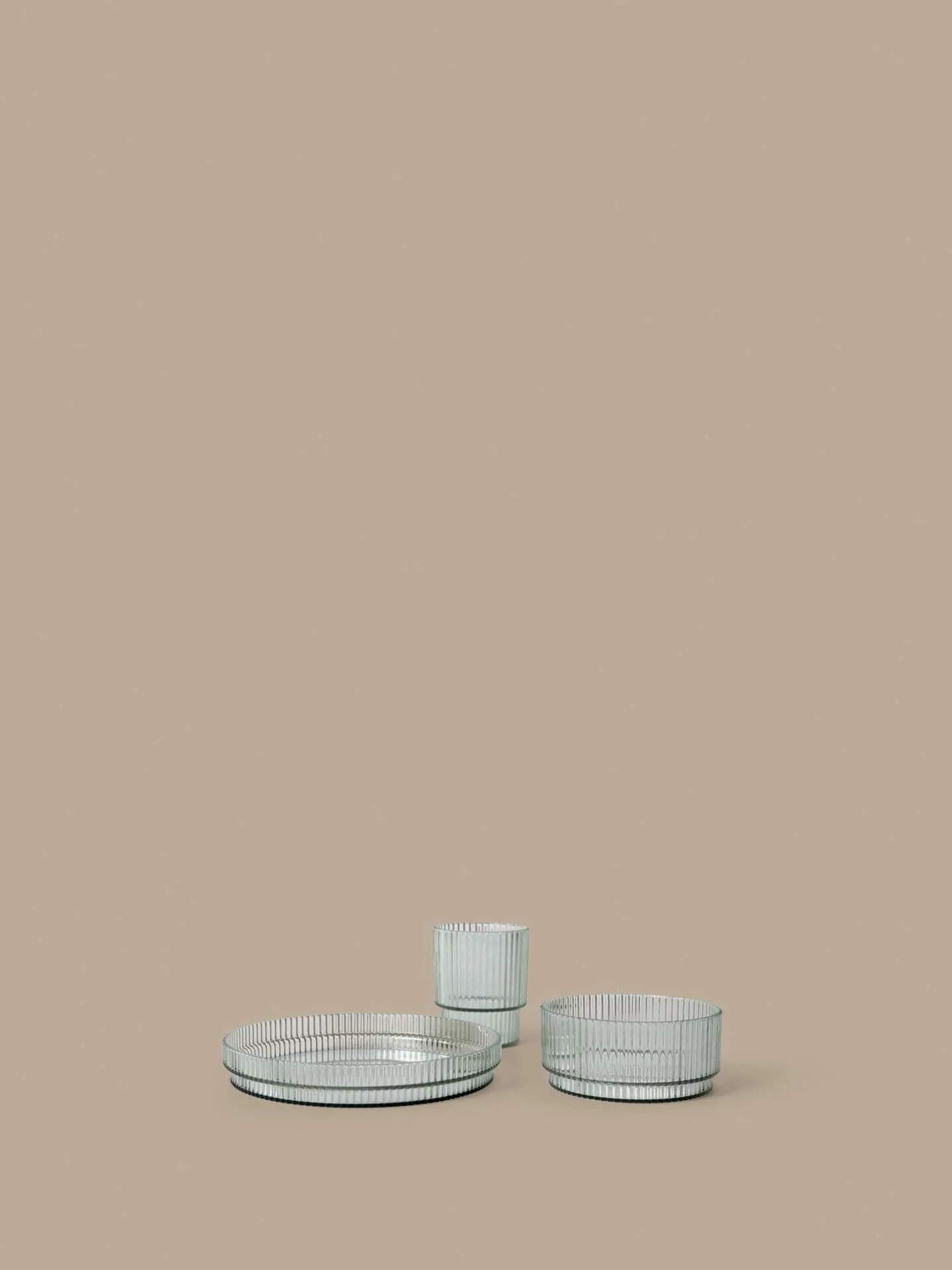 Ripple kids barneservise, Tea green, 3 deler Ferm Living