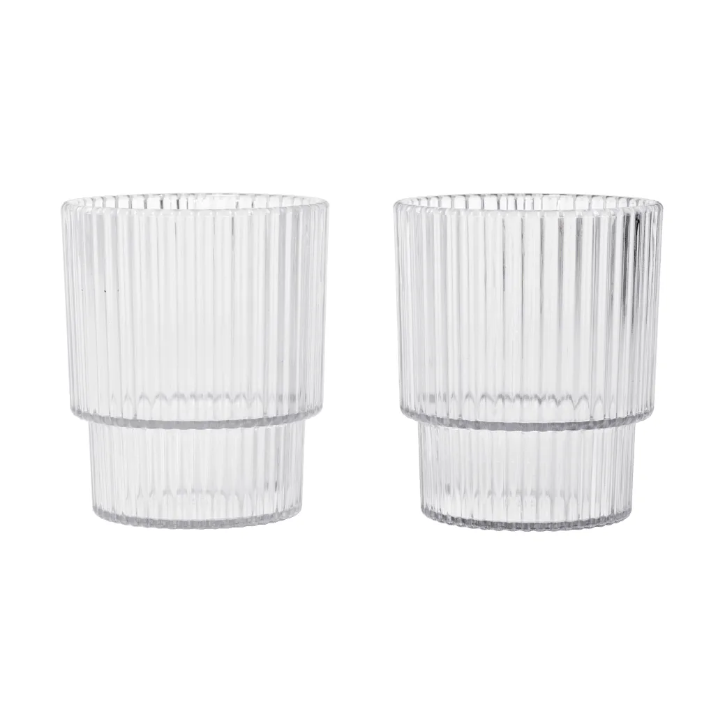 Ripple kids glass, Clear, 2-pakning Ferm Living