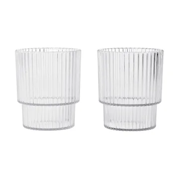 Ripple kids glass - Clear, 2-pakning - Ferm Living