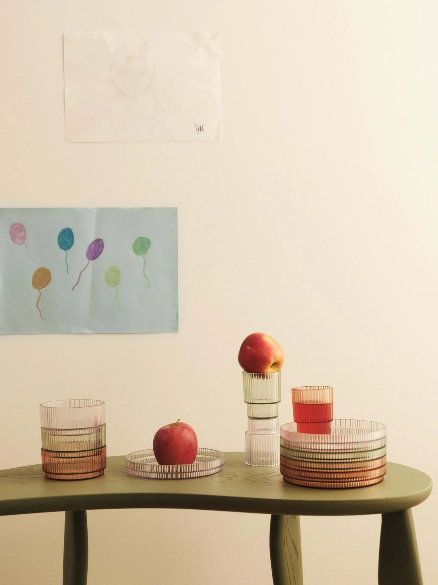 Ripple kids glass, Clear, 2-pakning Ferm Living