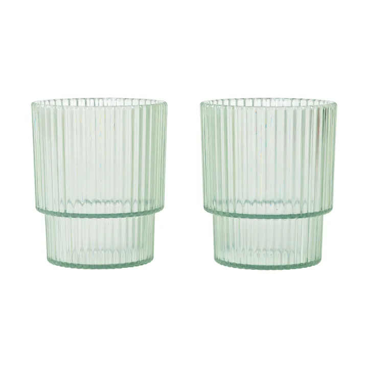 Ripple kids glass - Tea green, 2-pakning - Ferm Living