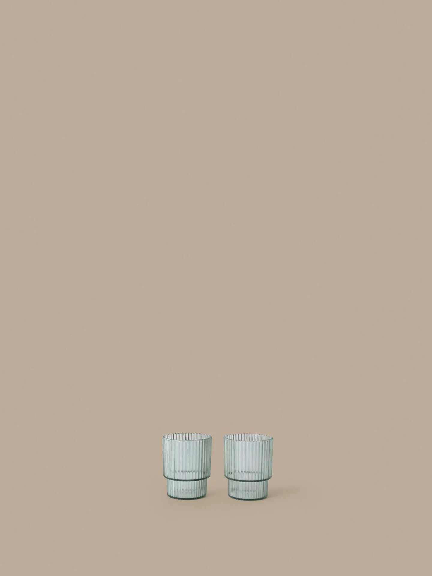 Ripple kids glass, Tea green, 2-pakning Ferm Living