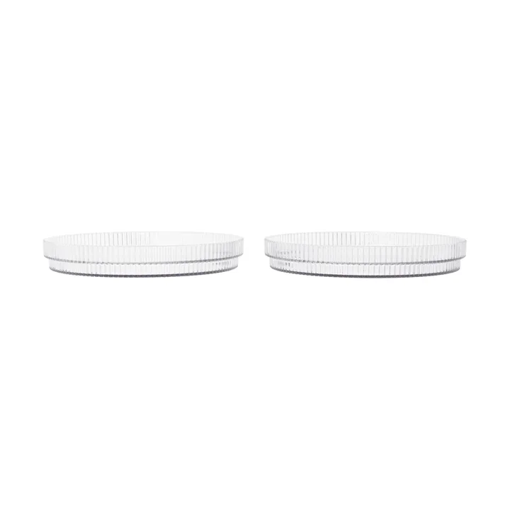 Ripple kids tallerken - Clear, 2-pakning - Ferm Living
