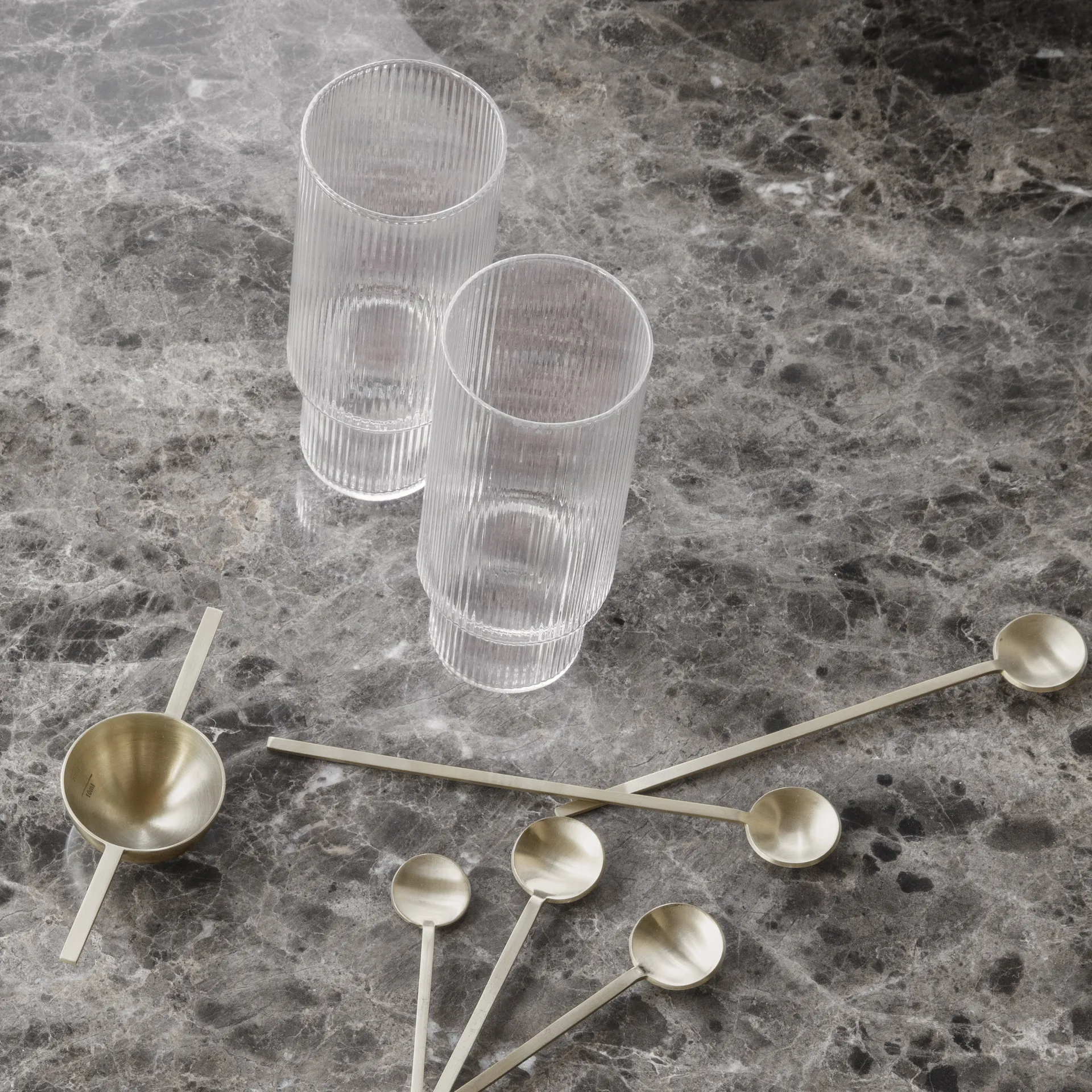 Ripple long drink glass 4-pakk, klar Ferm Living