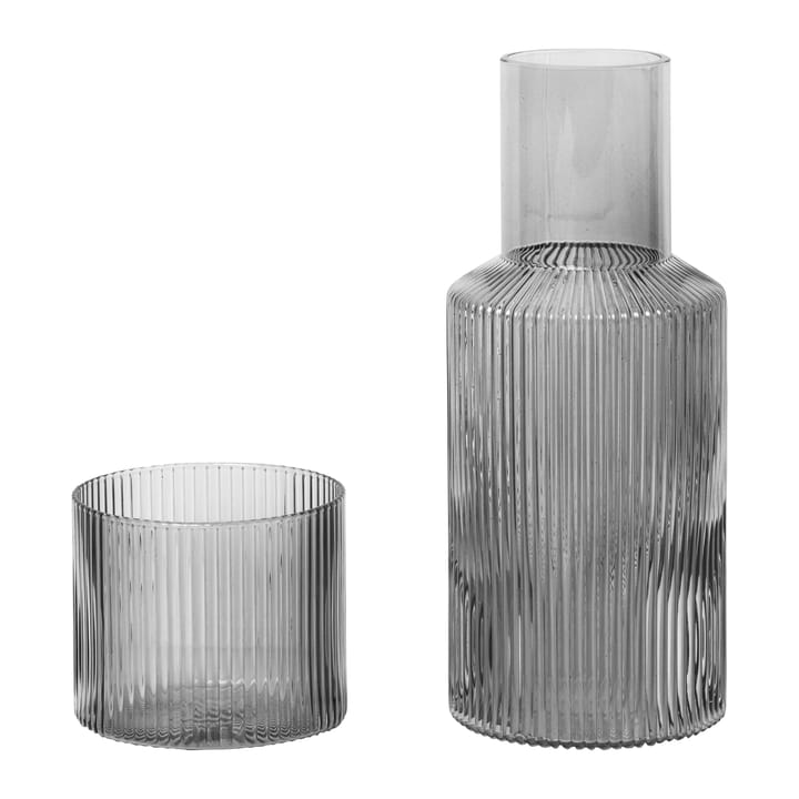 Ripple small karaffel sett - Smoked grey - Ferm Living