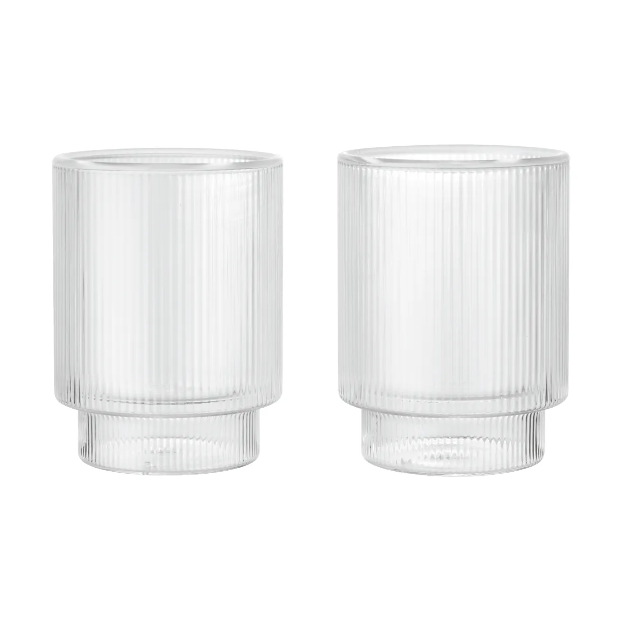 Ripple Thermal glass 22 cl, 2-pakning, Clear Ferm Living