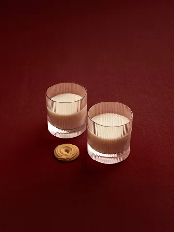 Ripple tumbler glass 25 cl 2-pakning - Blush - Ferm Living