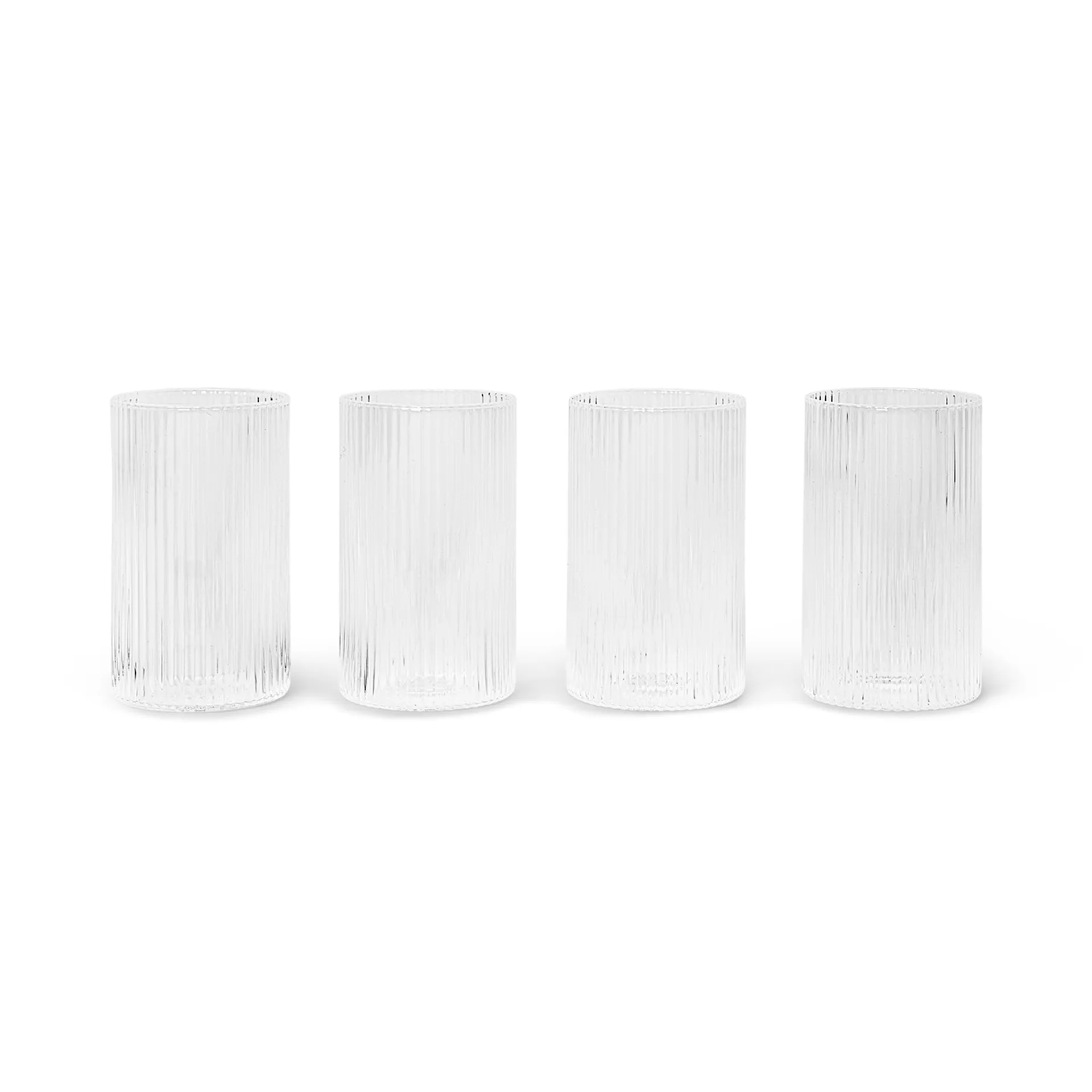 Ripple verrines serveringsglass 14 cl 4-stk., Clear Ferm Living