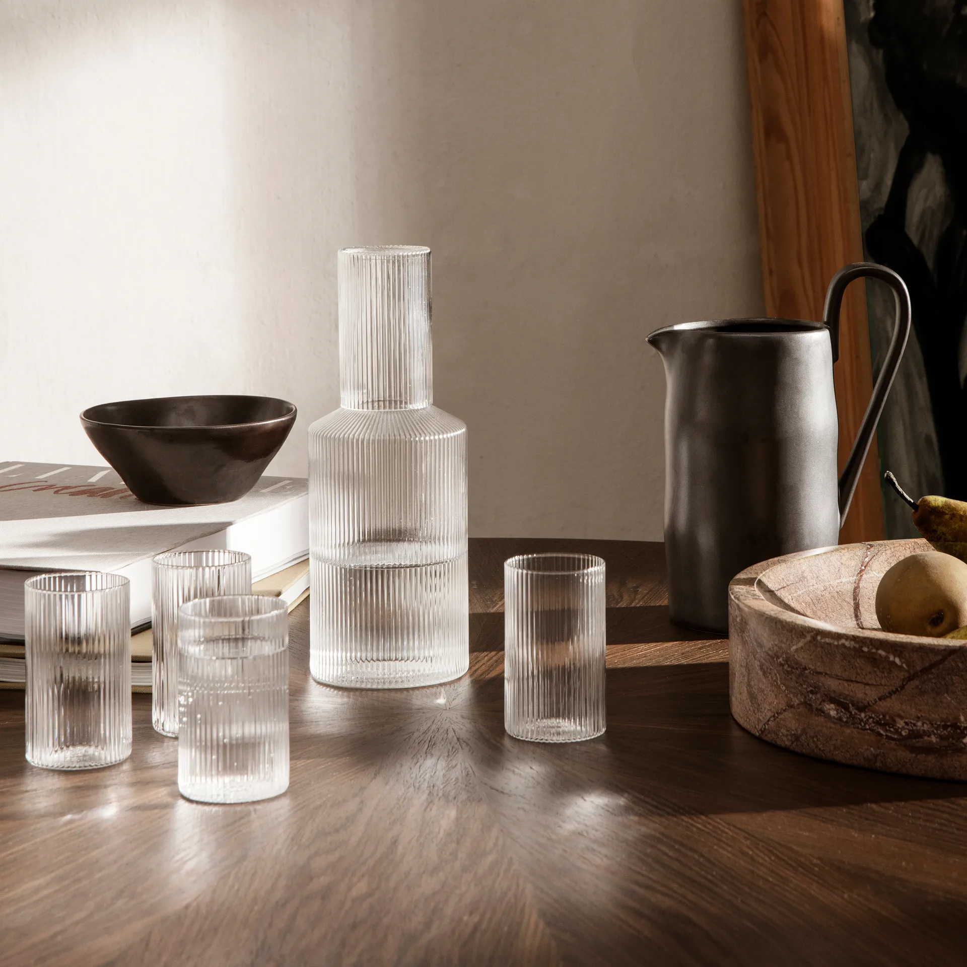 Ripple verrines serveringsglass 14 cl 4-stk., Clear Ferm Living