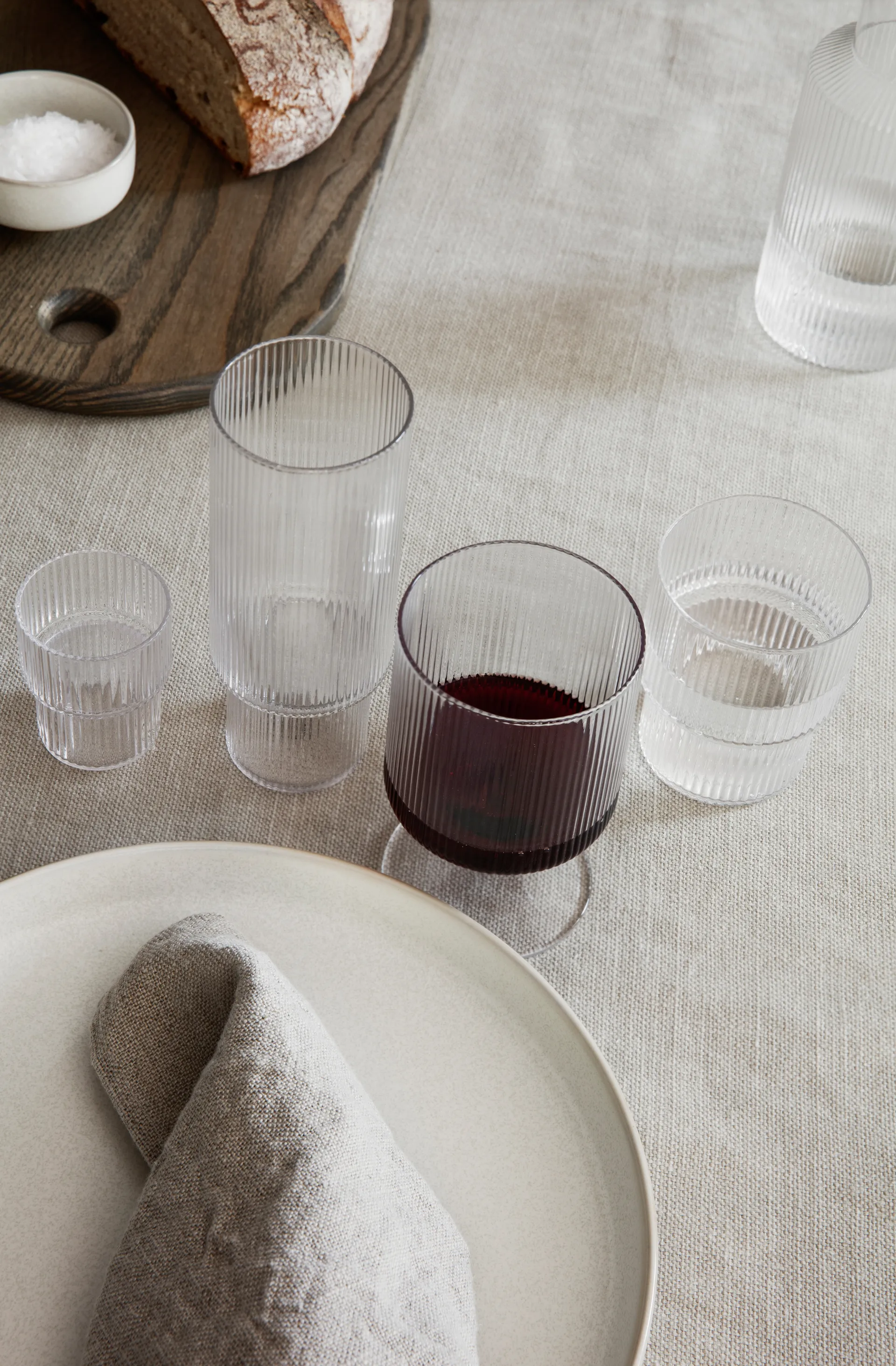 Ripple vinglass 2-pakning, Klar Ferm Living
