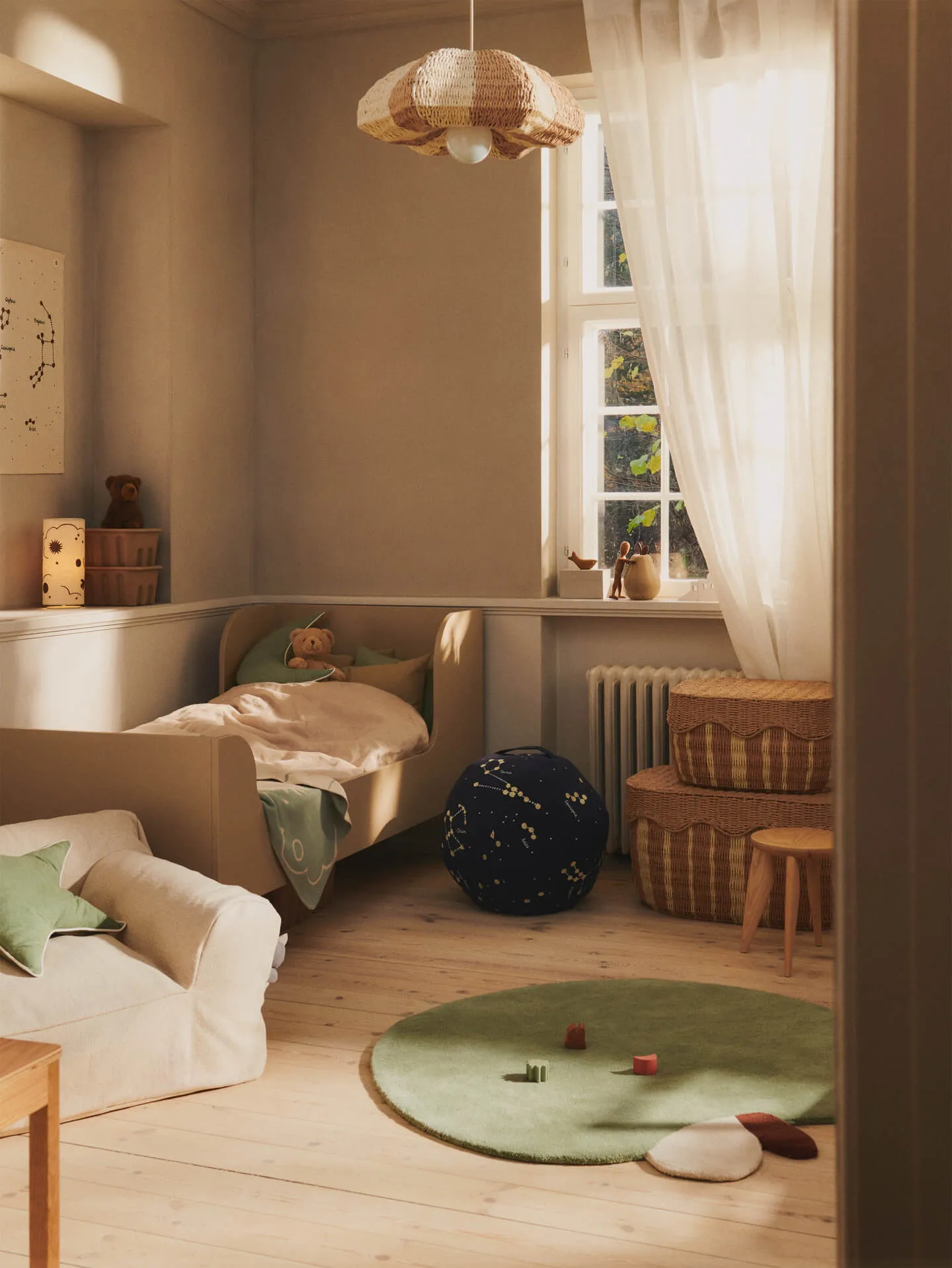 Rivan lampeskjerm, Natural-off-white Ferm Living