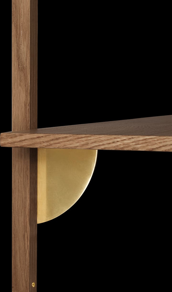 Sector hylle S/S, Smoked Oak, brass Ferm Living