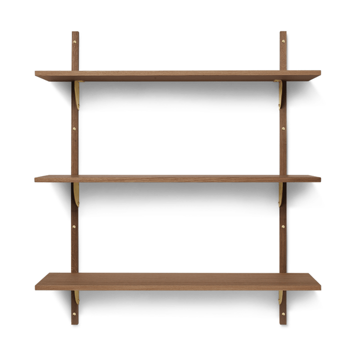 Sector hylle triple wide - Smoked Oak, brass - Ferm Living